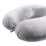 NNEDSZ Milano Decor Memory Foam Travel Neck Pillow With Clip Cushion Support Soft Grey