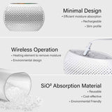 NNEDSZ MyGenie Compact Reusable Dehumidifier Moisture Extractor Compact Portable White