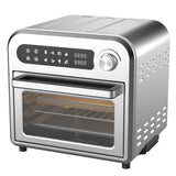 NNEDSZ Kitchen Couture 10 Litre Compact Air Fryer Oven Oil Free Cooking Silver