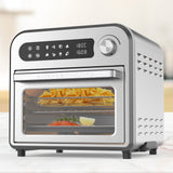 NNEDSZ Kitchen Couture 10 Litre Compact Air Fryer Oven Oil Free Cooking Silver