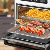 NNEDSZ Kitchen Couture 10 Litre Compact Air Fryer Oven Oil Free Cooking Silver