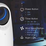 NNEDSZ MyGenie Ultra Quiet Eco Flow Air Purifier WI-FI Control HEPA Filter White