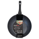 NNEDSZ Stone Chef Forged Wok Non Stick Cookware Kitchen Black 28cm