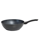 NNEDSZ Stone Chef Forged Wok Non Stick Cookware Kitchen Black 28cm