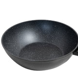 NNEDSZ Stone Chef Forged Wok Non Stick Cookware Kitchen Black 28cm