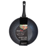 NNEDSZ Stone Chef Forged Wok Non Stick Cookware Kitchen Black 30cm