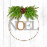 NNEDSZ Santa's Helper Noel Christmas Wreath Charming Seasonal Touch 50CM
