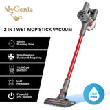 NNEDSZ MyGenie H20 PRO Wet Mop 2-IN-1 Cordless Stick Vacuum Cleaner Handheld Recharge - Red