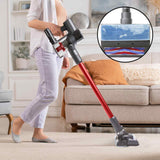 NNEDSZ MyGenie H20 PRO Wet Mop 2-IN-1 Cordless Stick Vacuum Cleaner Handheld Recharge - Red