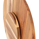 NNEDSZ Bread and Butter 18 Inch Wooden Lazy Susan T- Trees