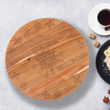 NNEDSZ Bread and Butter 18 Inch Wooden Lazy Susan T- Wood Snowflake