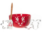 NNEDSZ Bread and Butter Electroplate Icy Reindeer Mini Mix Bowl Set