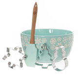NNEDSZ Bread and Butter Electroplate Icy Snowflake Mini Mix Bowl Set