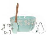 NNEDSZ Bread and Butter Electroplate Icy Snowflake Mini Mix Bowl Set