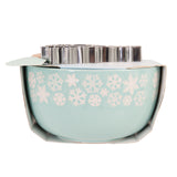 NNEDSZ Bread and Butter Electroplate Icy Snowflake Mini Mix Bowl Set