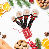 NNEDSZ Bread and Butter Snowman Spoons 4 Pack
