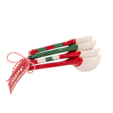 NNEDSZ Bread and Butter Gnome Measuring Spoons - 4 Pack - Green/ Red/ White