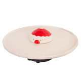 NNEDSZ Bread and Butter Santa Footed Cake Plate 29 x 12.5cm