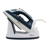 NNEDSZ Pursonic Electric Cordless Steam Iron Portable Corded Cordless 2200W Blue White