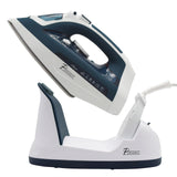 NNEDSZ Pursonic Electric Cordless Steam Iron Portable Corded Cordless 2200W Blue White