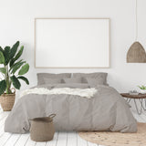 NNEDSZ Balmain 1000 Thread Count Hotel Grade Bamboo Cotton Quilt Cover Pillowcases Set - Queen - Dove
