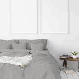 NNEDSZ Balmain 1000 Thread Count Hotel Grade Bamboo Cotton Quilt Cover Pillowcases Set - Queen - Dove