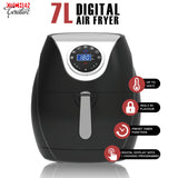 NNEDSZ Kitchen Couture Digital Air Fryer 7L LED Display Low Fat Healthy Oil Free Black