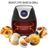 NNEDSZ Kitchen Couture Digital Air Fryer 7L LED Display Low Fat Healthy Oil Free Black