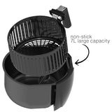 NNEDSZ Kitchen Couture Digital Air Fryer 7L LED Display Low Fat Healthy Oil Free Black