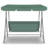 NNEDSZ Milano Outdoor Swing Bench Seat Chair Canopy Furniture 3 Seater Garden Hammock - Dark Green