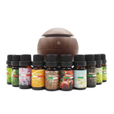 NNEDSZ Milano Ultrasonic USB Diffuser with 10 Aroma Oils Humidifier LED Light 130ml - Dark Wood
