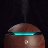 NNEDSZ Milano Ultrasonic USB Diffuser with 10 Aroma Oils Humidifier LED Light 130ml - Dark Wood