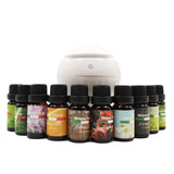 NNEDSZ Milano Ultrasonic USB Diffuser with 10 Aroma Oils Humidifier LED Light 130ml - White