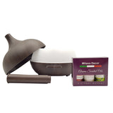 NNEDSZ Milano Supreme Ultrasonic 400ml Aromatherapy Humidifier Diffuser LED with 3 Oils - Dark Wood