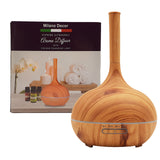 NNEDSZ Milano Supreme Ultrasonic 400ml Aromatherapy Humidifier Diffuser LED with 3 Oils - Light Wood