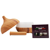 NNEDSZ Milano Supreme Ultrasonic 400ml Aromatherapy Humidifier Diffuser LED with 3 Oils - Light Wood