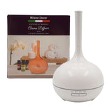 NNEDSZ Milano Supreme Ultrasonic 400ml Aromatherapy Humidifier Diffuser LED with 3 Oils - White