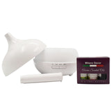 NNEDSZ Milano Supreme Ultrasonic 400ml Aromatherapy Humidifier Diffuser LED with 3 Oils - White