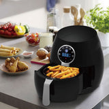 NNEDSZ 5 Litre Air Fryer Black And 1.7 Litre Kettle Blue LED Kitchen Package Deal Set