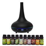 NNEDSZ Milano Aroma Diffuser Set With 13 Pack Diffuser Oils Humidifier Aromatherapy - Black