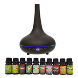 NNEDSZ Milano Aroma Diffuser Set With 13 Pack Diffuser Oils Humidifier Aromatherapy - Dark Wood