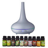 NNEDSZ Milano Aroma Diffuser Set With 13 Pack Diffuser Oils Humidifier Aromatherapy - Matt Grey