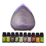 NNEDSZ Purespa Diffuser Set With 10 Pack Diffuser Oils Humidifier Aromatherapy - Violet