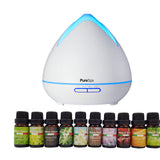 NNEDSZ Purespa Diffuser Set With 10 Pack Diffuser Oils Humidifier Aromatherapy - White