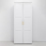 NNEDSZ STOCKHOLM STORAGE CUPBOARD HAMPTONS - WHITE - OVAL BRASS