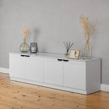 NNEDSZ BUCHAREST TV UNIT- WHITE - HAMPTONS - PULL BLACK