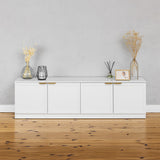 NNEDSZ BUCHAREST TV UNIT- WHITE - HAMPTONS - PULL BRASS