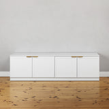NNEDSZ BUCHAREST TV UNIT- WHITE - HAMPTONS - PULL BRASS