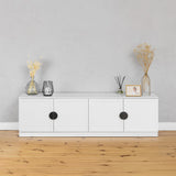 NNEDSZ BUCHAREST TV UNIT- WHITE - HAMPTONS - HALF MOON BLACK