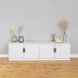 NNEDSZ BUCHAREST TV UNIT- WHITE - HAMPTONS - OVAL BLACK